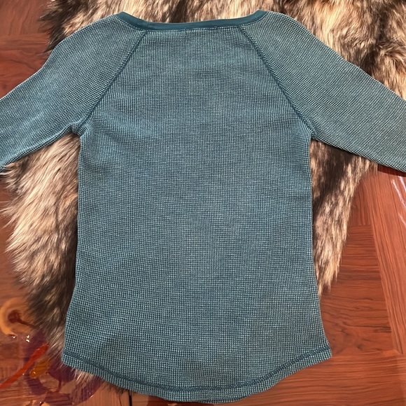 Women’s Blue Thermal Long Sleeve Shirt - Picture 5 of 11